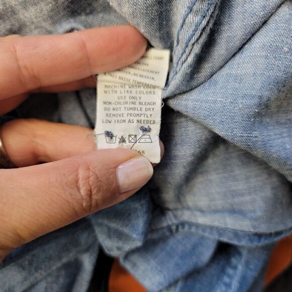 Penny stock the penny chambray button up blue shirt large - Picture 7 of 10